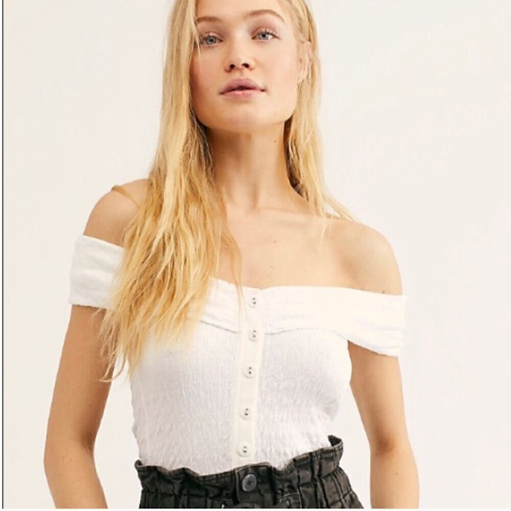 FREE PEOPLE OHANA OFF THE SHOULDER TOP Size Small